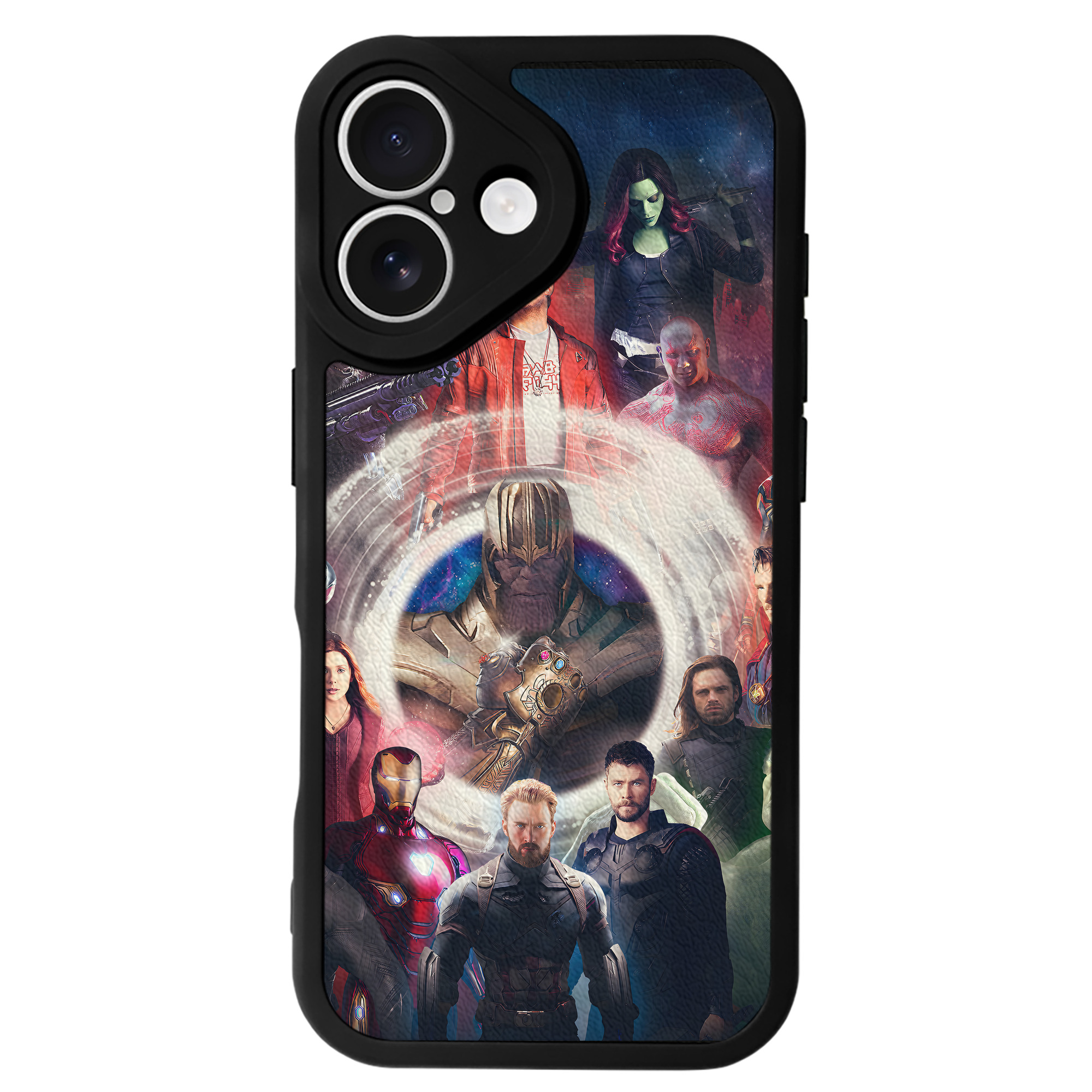 （画像用） アベンジャーズ The Avengers 【iPhone 16シリーズ対応】シリコンスマホケース（レザー調） 材質：シリコン